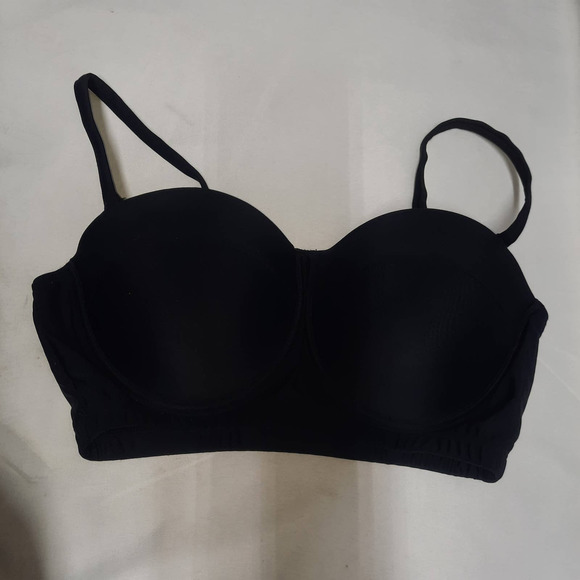 2PCS Swimsuit Black Push Up Padded Top and High-Rise Panty Bikini Set Med. - Picture 5 of 11